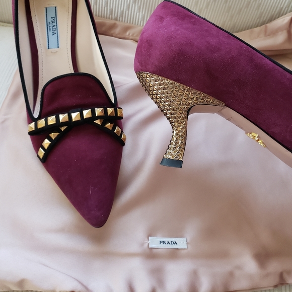 Prada Shoes - PRADA with beautiful gold heels